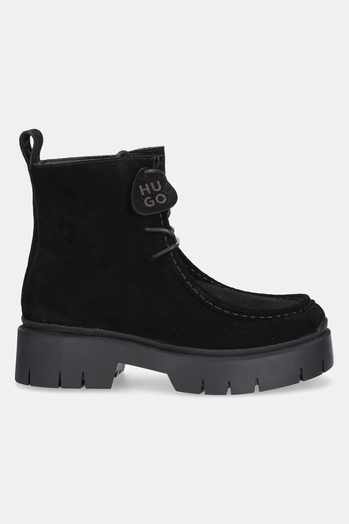 Semišové topánky HUGO Kris 50552733.001 čierna AW25