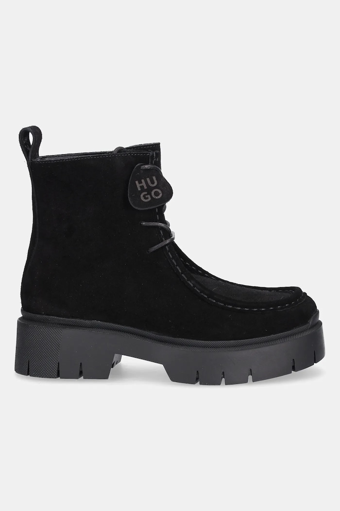 Semišové topánky HUGO Kris 50552733.001 čierna AW25