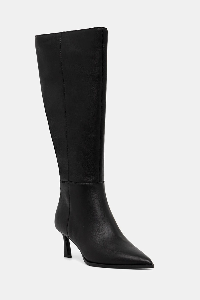 Kožne čizme Steve Madden Lucid zrnata koža crna 11004848.017