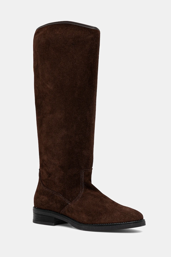 Steve Madden kozaki zamszowe Vlora płaski brązowy 11004761.205