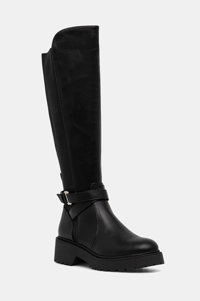 Μπότες Steve Madden Caller απομίμηση λείου δέρματος μαύρο 11004962.001