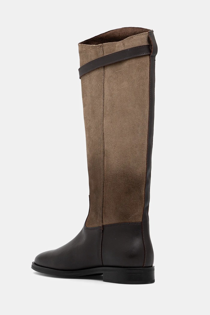 Obuwie Steve Madden kozaki skórzane Novi 11004728.TBN brązowy