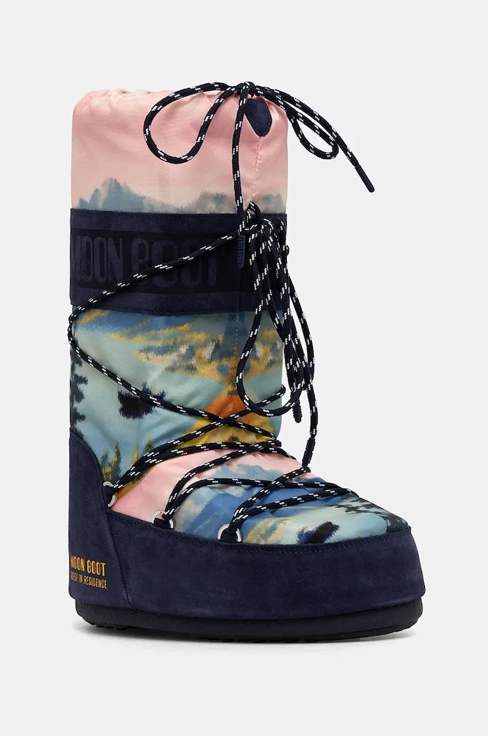 Moon Boot cizme de iarnă MB X GIR ICON POSTCARD izolat bleumarin 80D1403090.F016