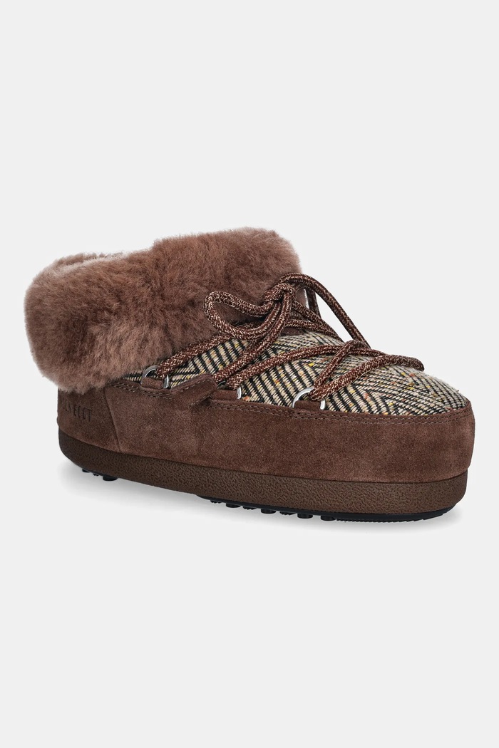 Snehule Moon Boot MB X GIR EVX CHALET MULE FUR semišová koža hnedá 80D1470120.M062