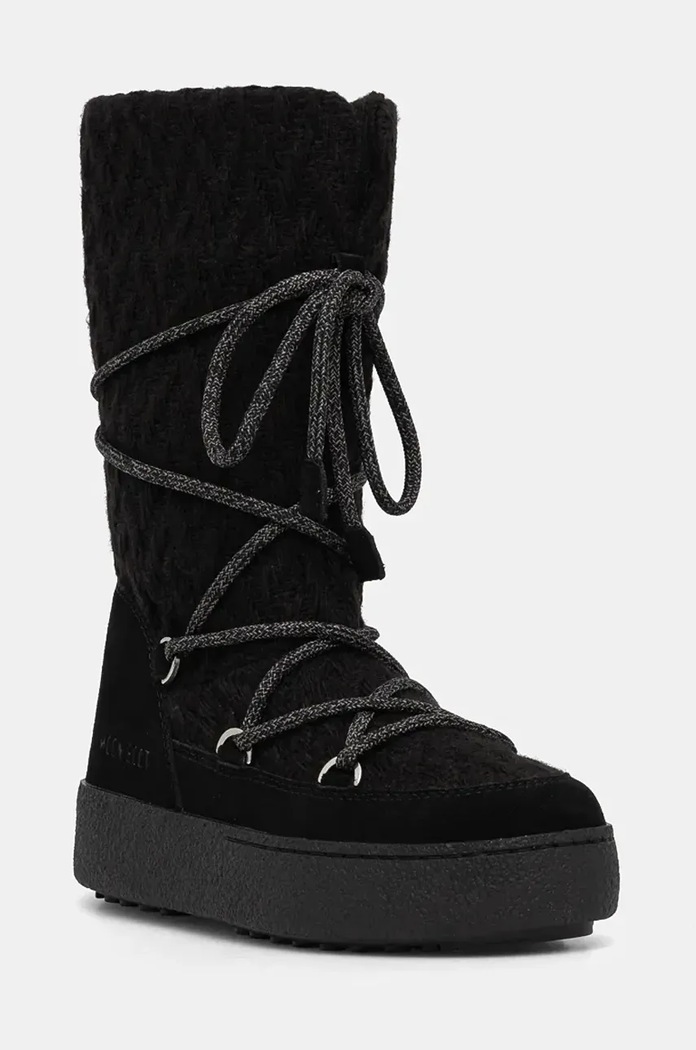 Čizme za snijeg Moon Boot MB X GIR LTRACK KNIT brušena koža crna 80D2450230.N001