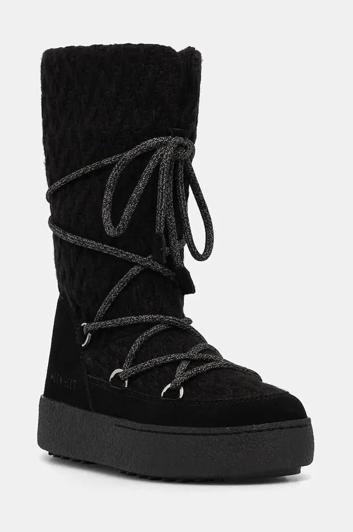 Čizme za snijeg Moon Boot MB X GIR LTRACK KNIT brušena koža crna 80D2450230.N001
