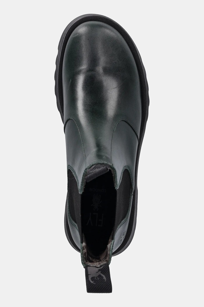 Fly London ghete chelsea de piele MEDI789FLY verde P144789010