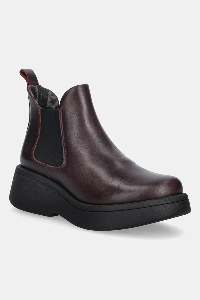 Kožené topánky chelsea Fly London MULK159FLY usňová koža burgundské P145159011