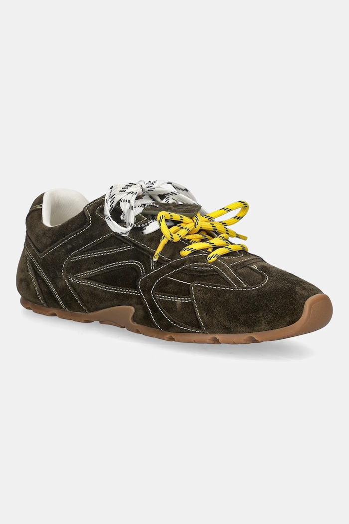 Σουέτ sneakers Nokwol Atlas Khaki Suede φλατ πράσινο Atlas.Khaki.Suede