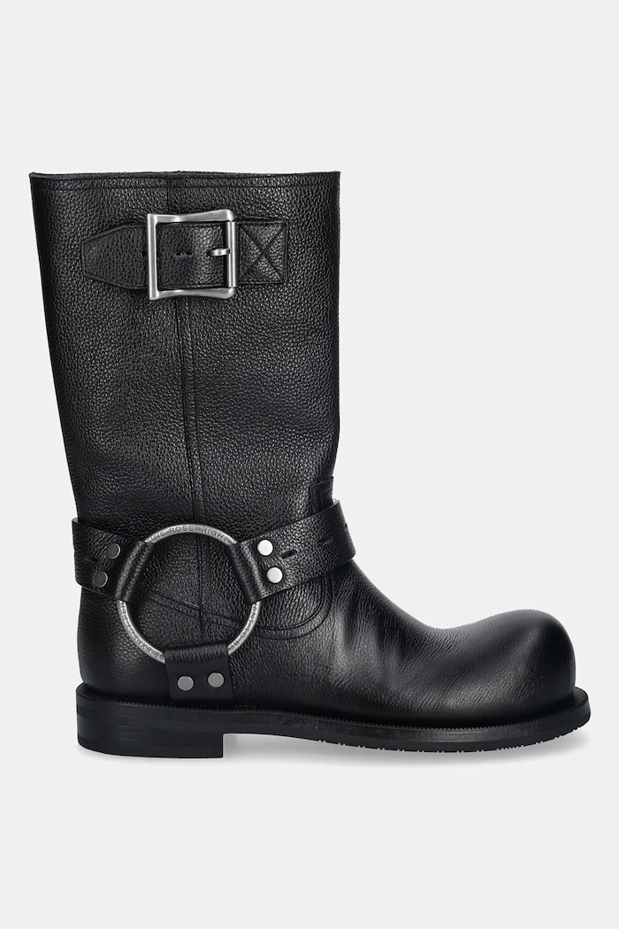 Martine Rose leather ankle boots O Ring Moto Boot 1076LP21001 black AW25