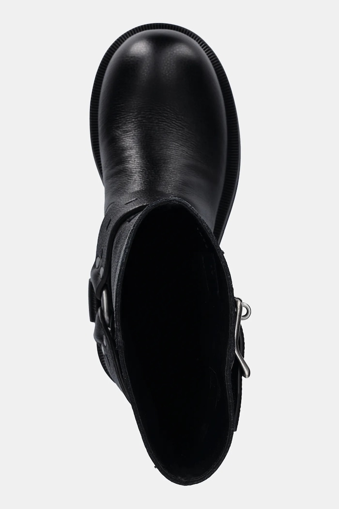 Martine Rose leather ankle boots O Ring Moto Boot black 1076LP21001
