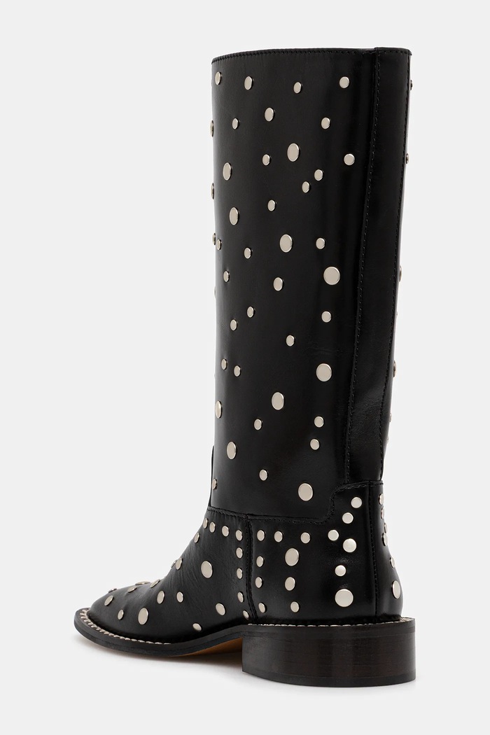 Обувь Кожаные полусапожки Wales Bonner Studded Boot WBW45001A.22020.999 чёрный