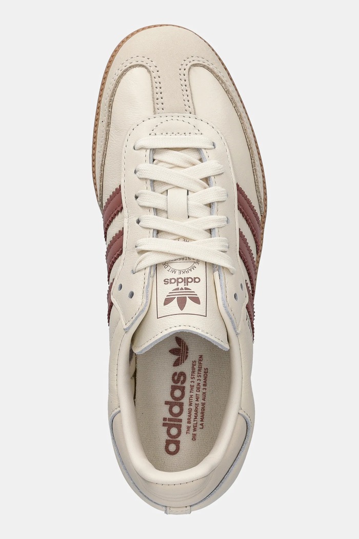 Шкіряні кросівки adidas Originals Samba Og бежевий JS1361