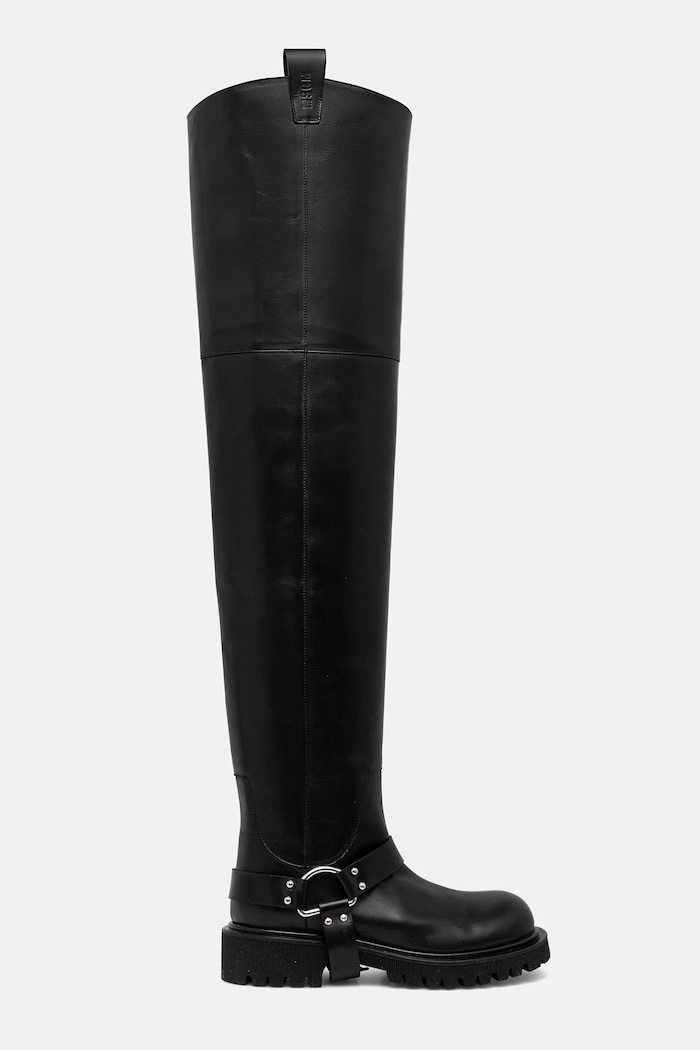 Δερμάτινες μπότες MSGM 3942MDS676.557.99 μαύρο AW25