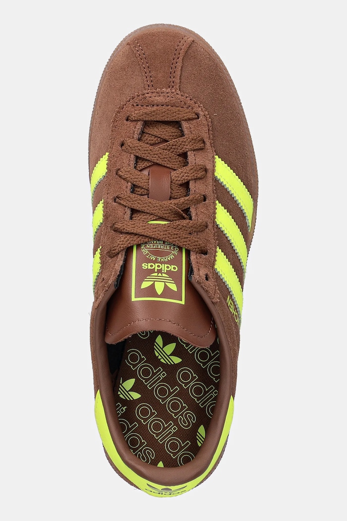 Tenisice od brušene kože adidas Originals Muenchen W smeđa JS3996