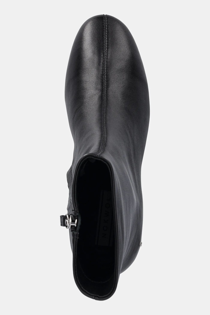 Nokwol botki skórzane Alyssa Black Leather czarny Alyssa.Black.Leather