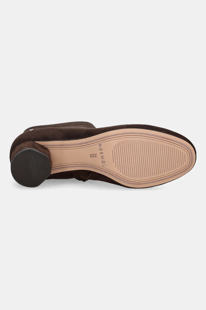 Gležnječe od brušene kože Nokwol Alyssa Brown Suede Alyssa.Brown.Suede smeđa