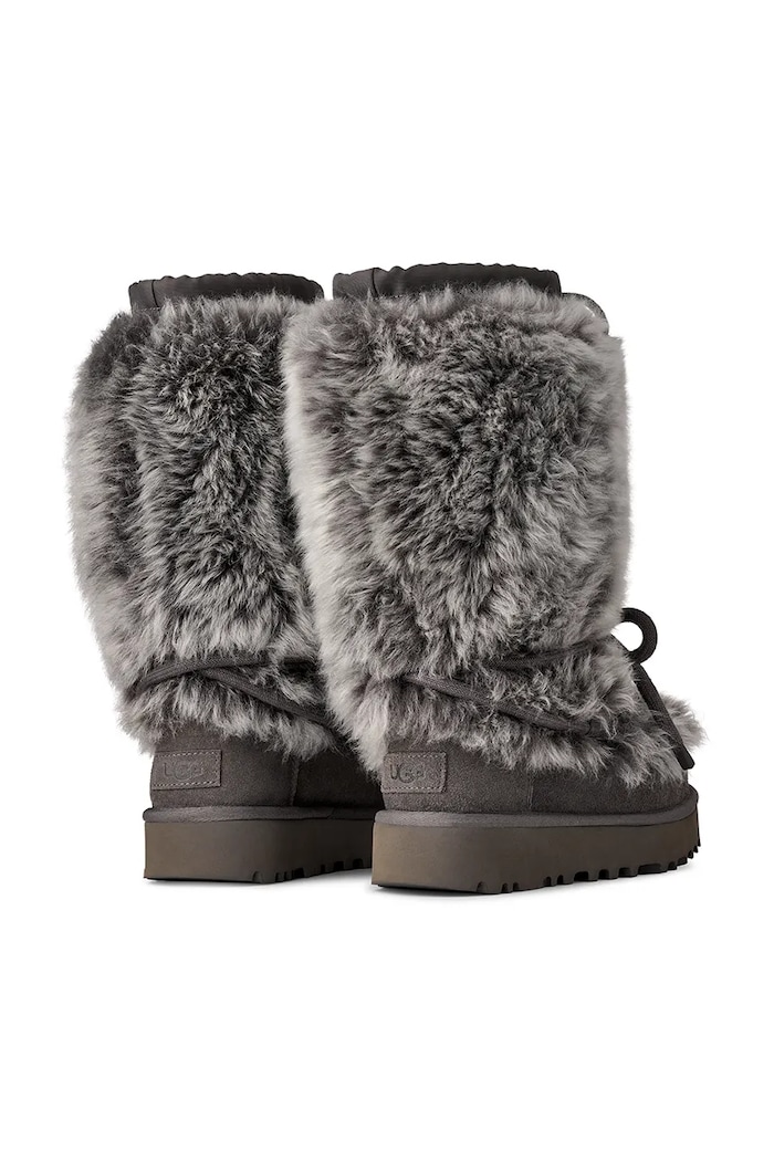 Obuwie UGG śniegowce zamszowe W Classic Tall Chalet 1175690.CHRC szary