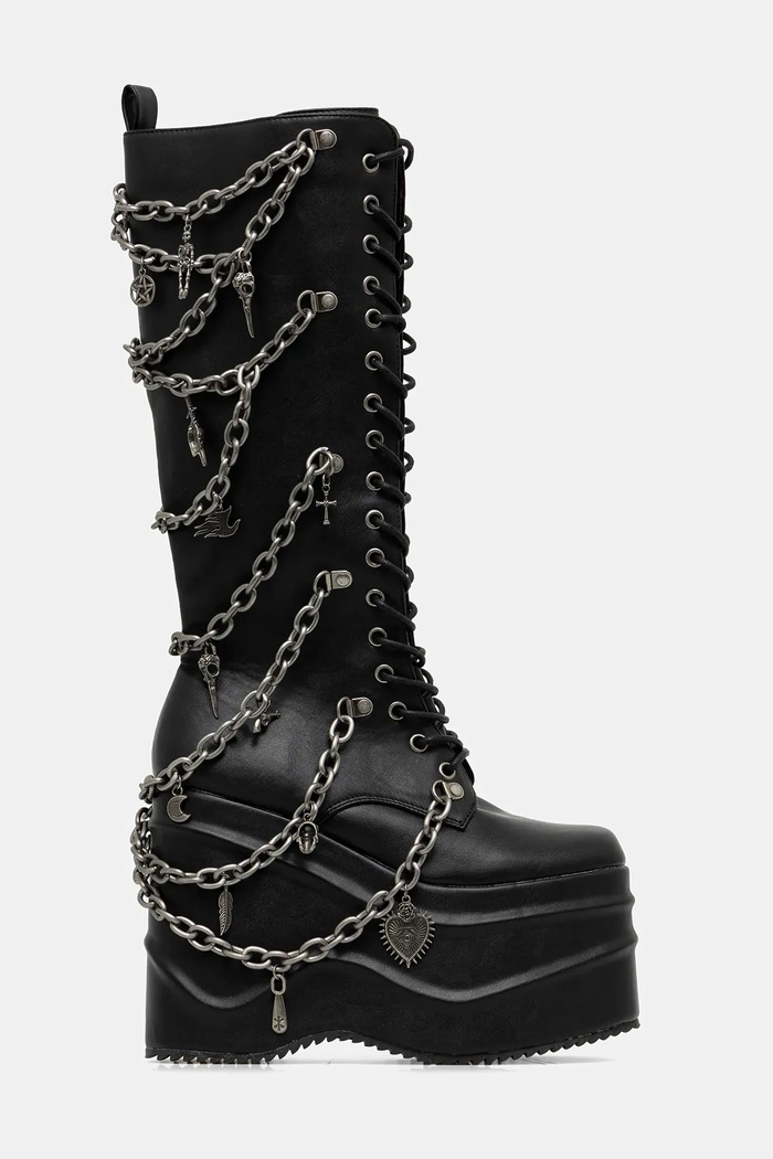 Kozačky Koi Footwear The Amygdala klín černá The.Amygdala