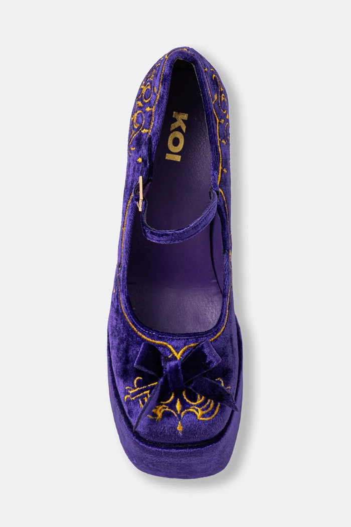 Обувки с дебел ток Koi Footwear Royal Manor виолетов Royal.Manor