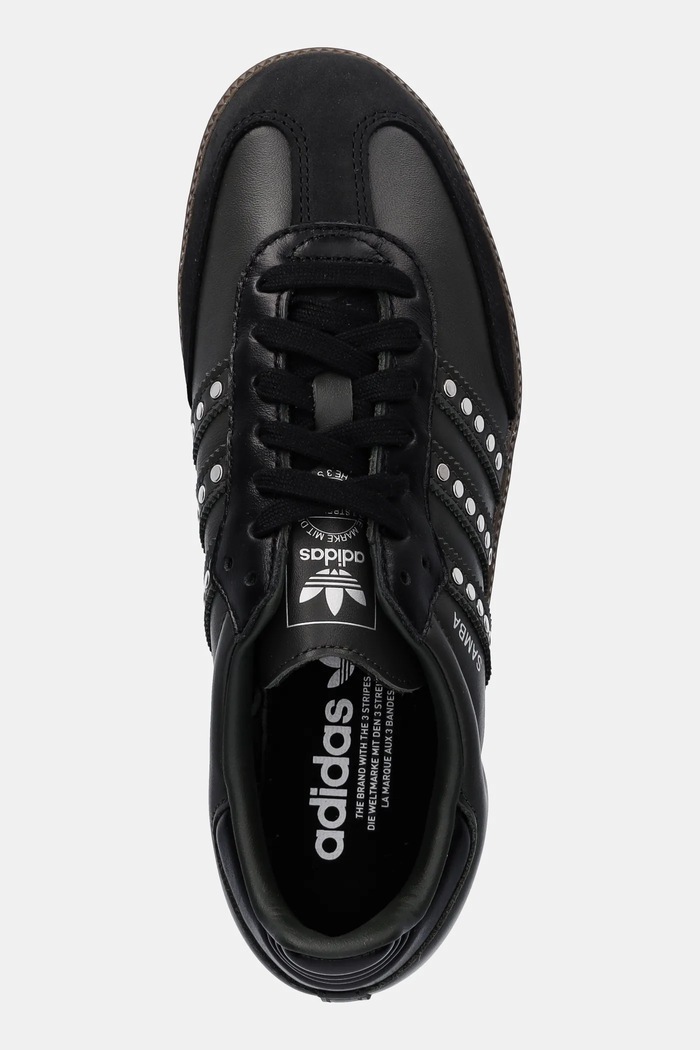 Кожаные кроссовки adidas Originals Samba OG W чёрный JR8869