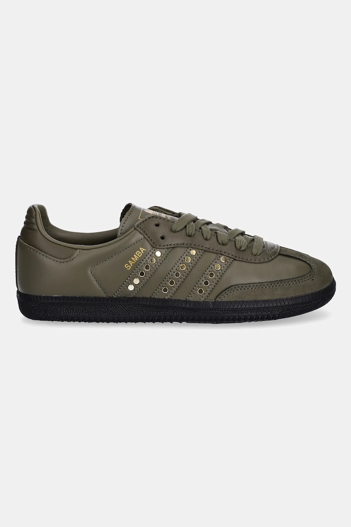 adidas Originals sneakersy skórzane Samba OG W JR8870 zielony AW25