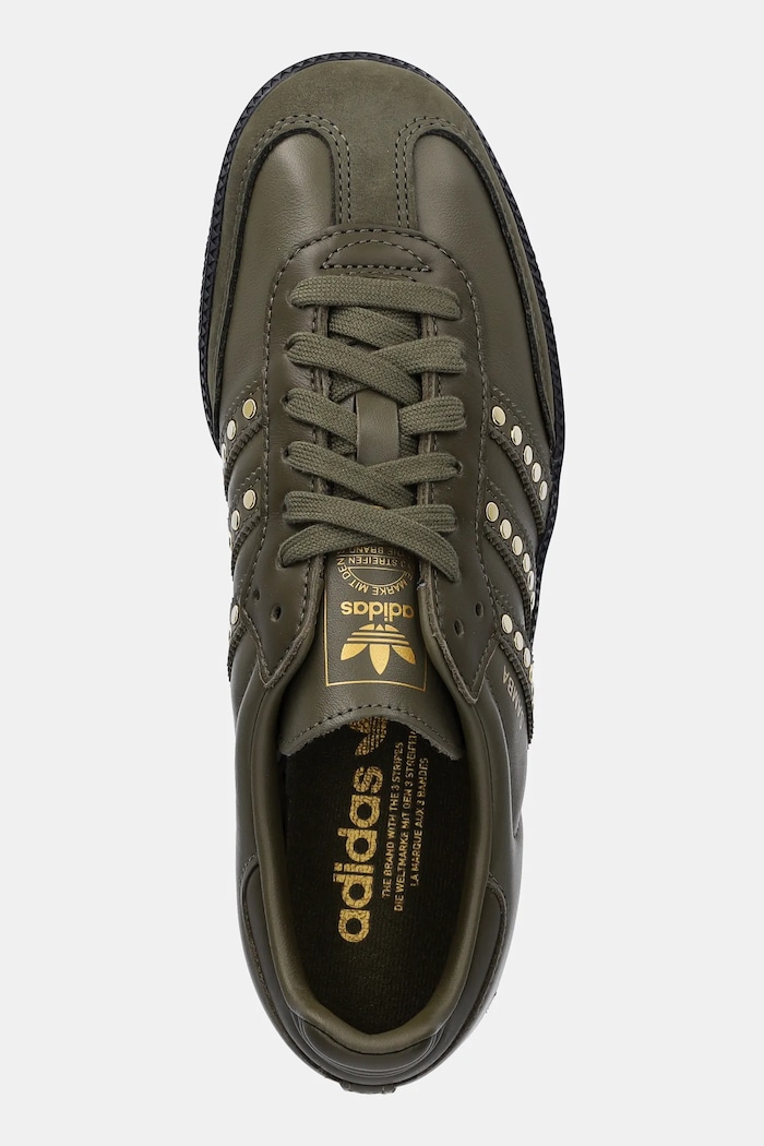 adidas Originals sneakersy skórzane Samba OG W zielony JR8870