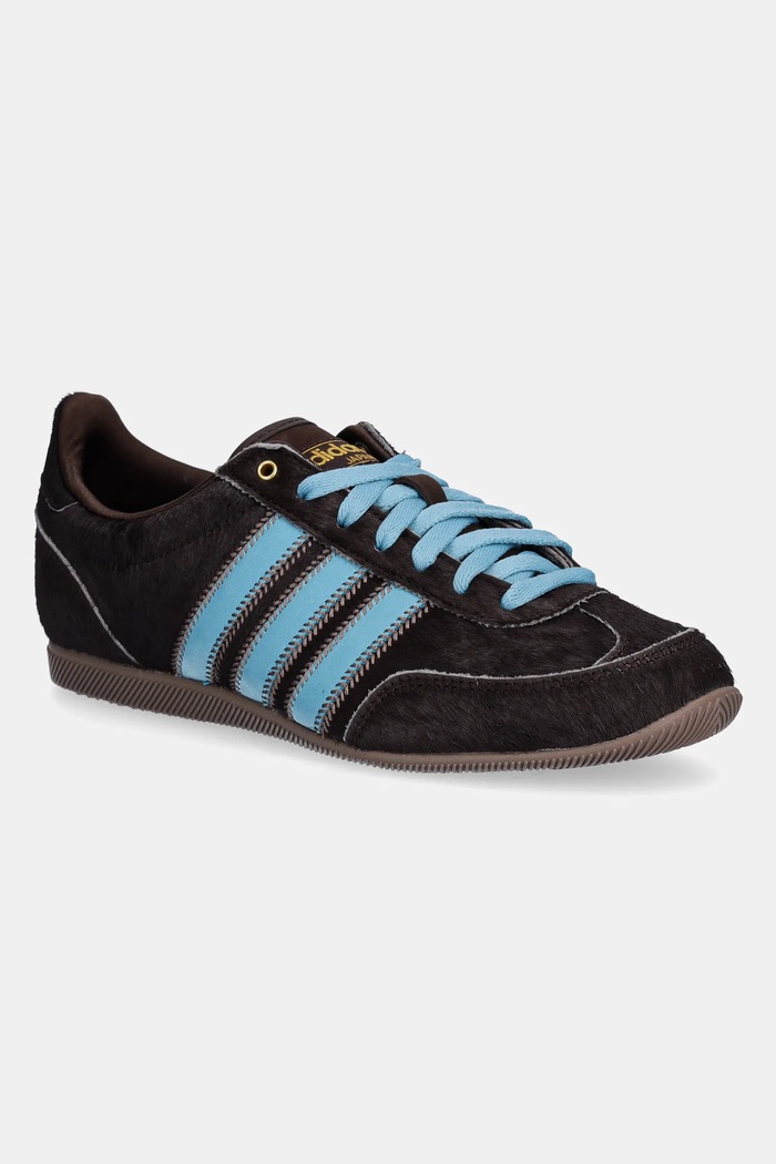 Tenisice od brušene kože adidas Originals Japan W ravni smeđa JS4028
