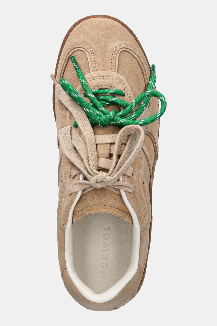 Semišové tenisky Nokwol August béžová August.Beige.Suede