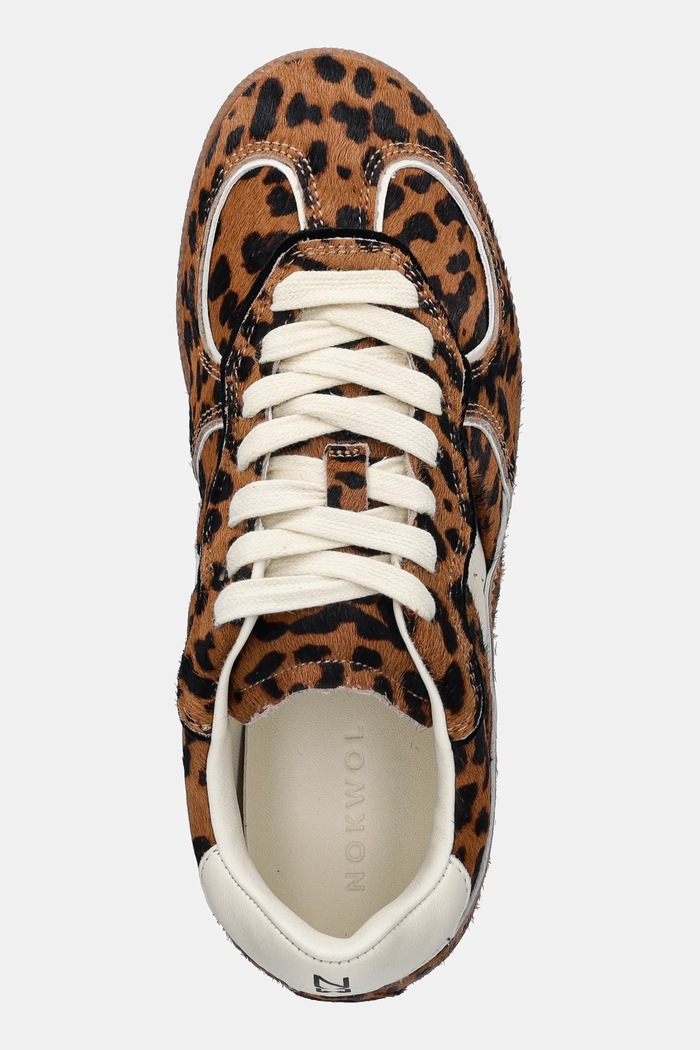 Nokwol sneakersy skórzane August brązowy August.Leopard