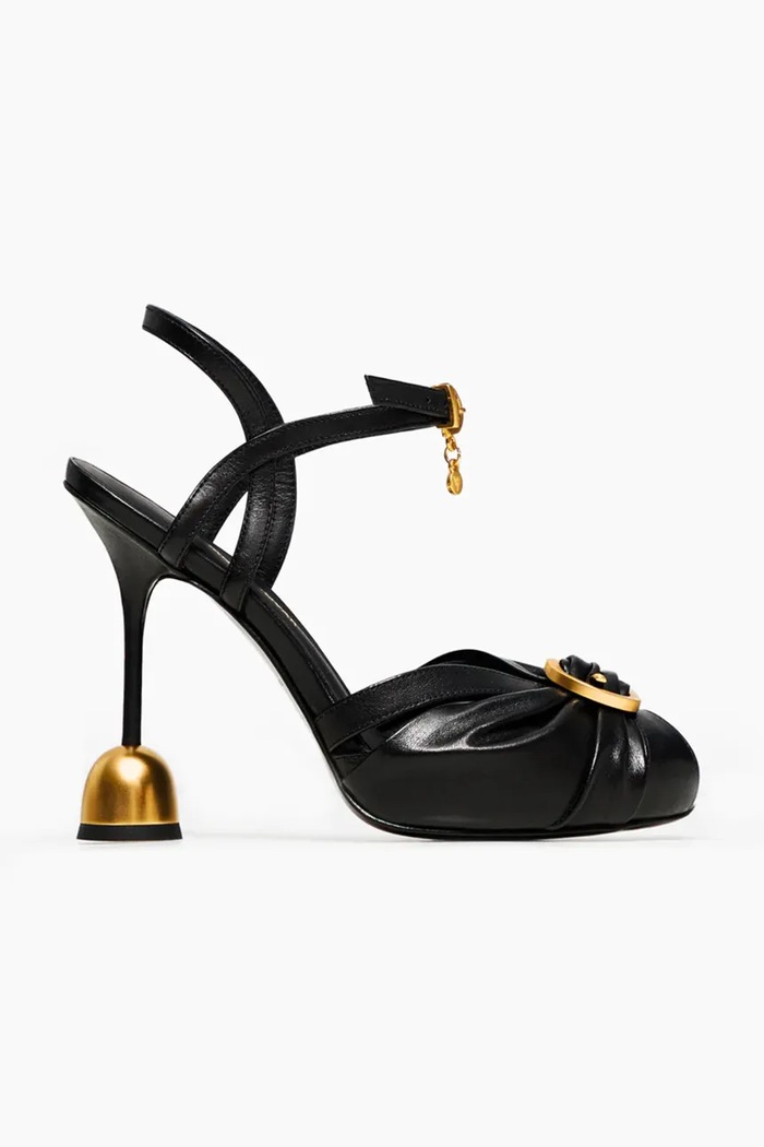 Vanda Novak Sandale de piele Loreen negru Loreen.Deep.Black