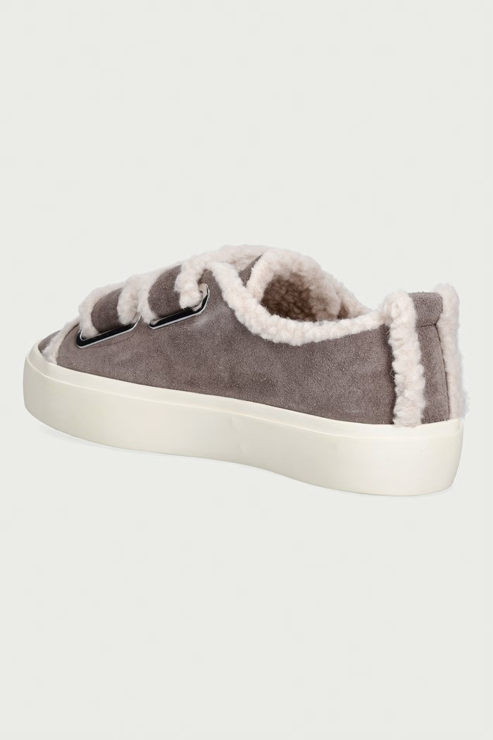 Obuwie Inuikii Shearling Low Velcro sneakersy damskie zamszowe 1001.001.0231.030 szary