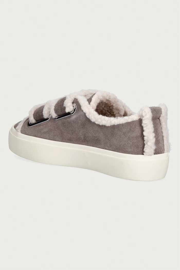 Obuwie Inuikii Shearling Low Velcro sneakersy damskie zamszowe 1001.001.0231.030 szary