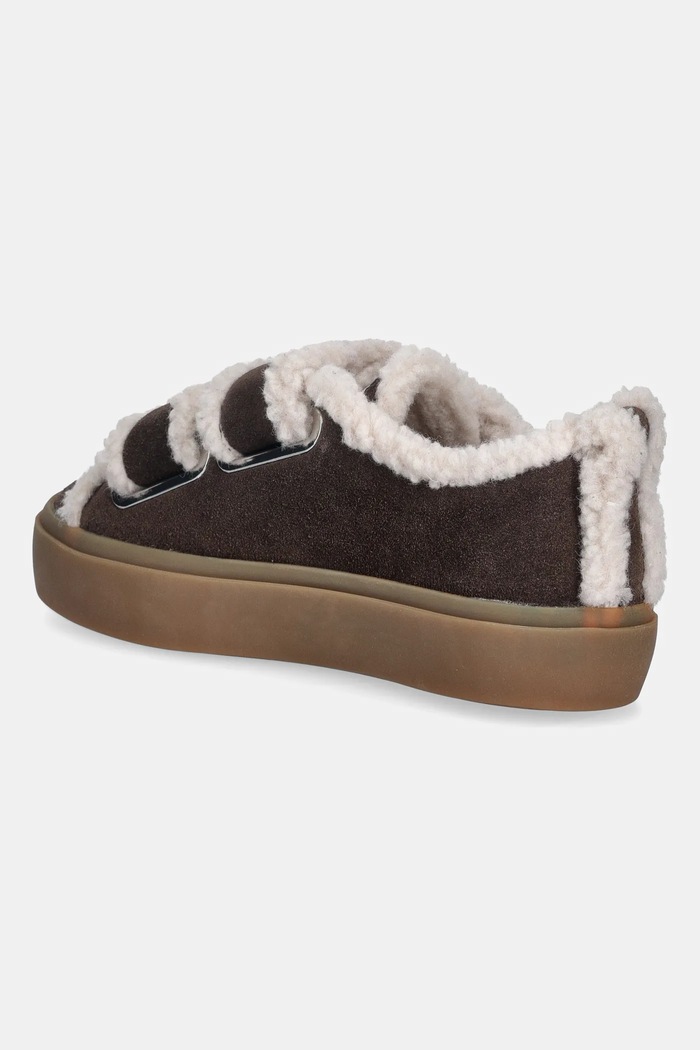 Obutev Superge iz semiša Inuikii Shearling Low Velcro 1001.001.0231.152 rjava
