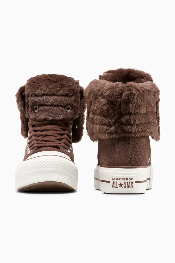 Încălțăminte Converse teniși Chuck Taylor All Star Star Fold Over Lift A15230C maro