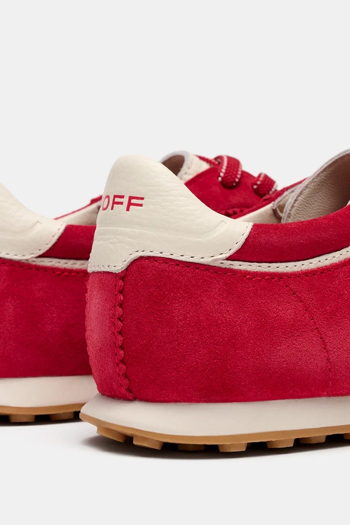 Hoff sneakers din piele întoarsă BRIDGE rosu 22561027