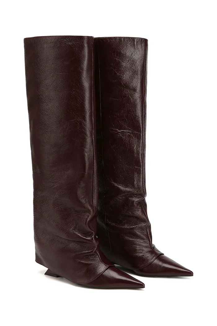 Δερμάτινες μπότες Naked Wolfe Stated Stated.Burgundy μπορντό AW25