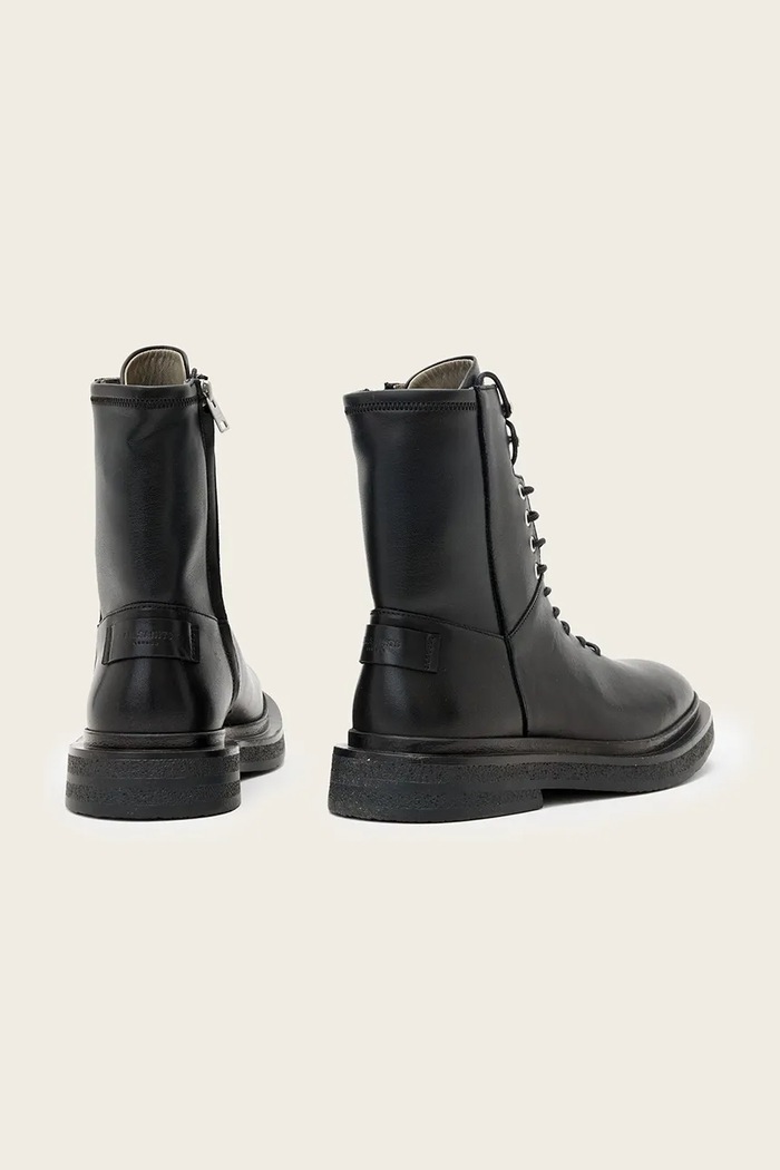 Cipők AllSaints bőr bakancs Escher Lace Up Boot W084FD fekete
