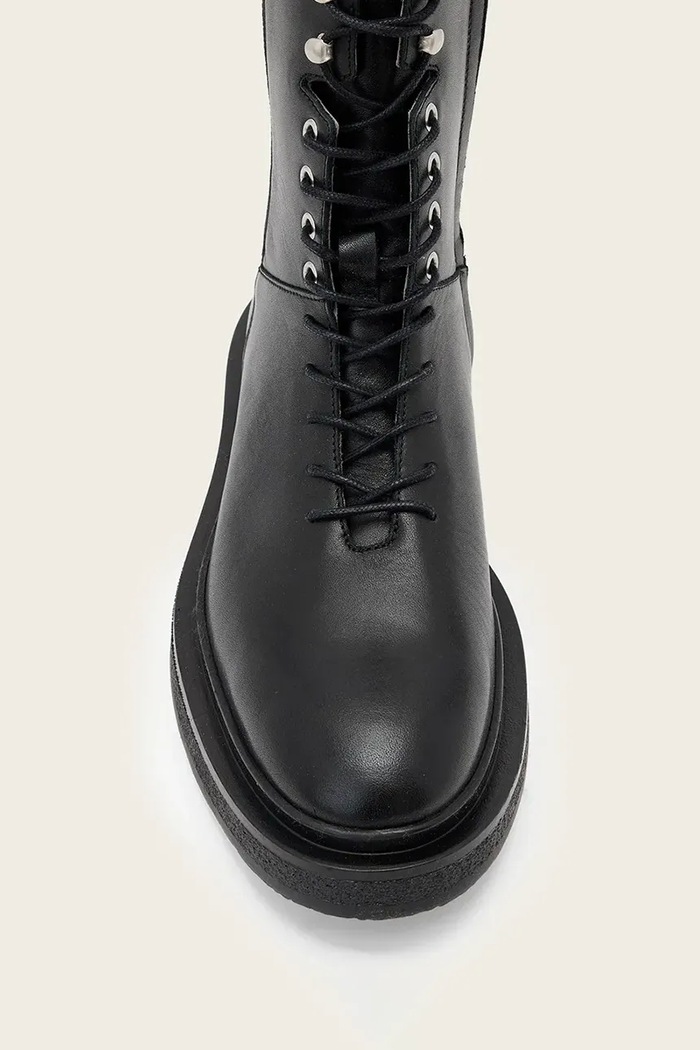 AllSaints bőr bakancs Escher Lace Up Boot W084FD fekete