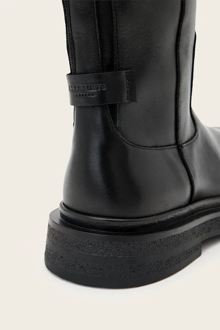 Obuv Kožené čižmy AllSaints Escher Rider Boot W083FD čierna