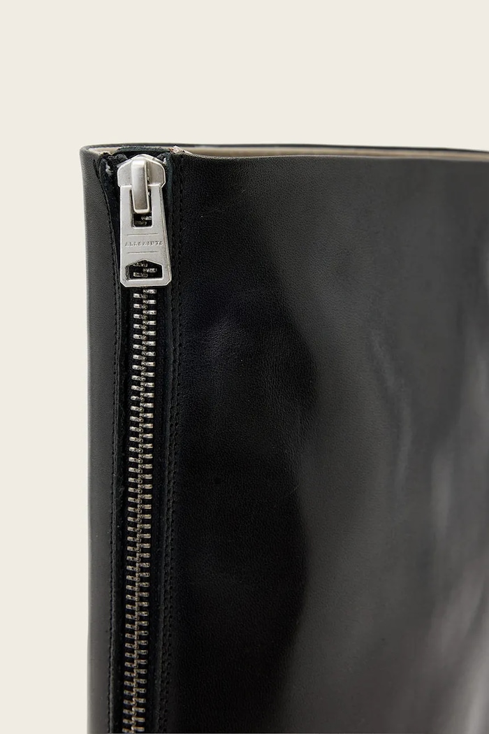 AllSaints bőr csizma Maxie Boot fekete W064FD