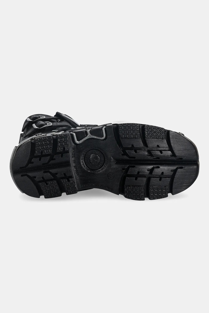 Kožené členkové topánky New Rock M.107.S2 čierna