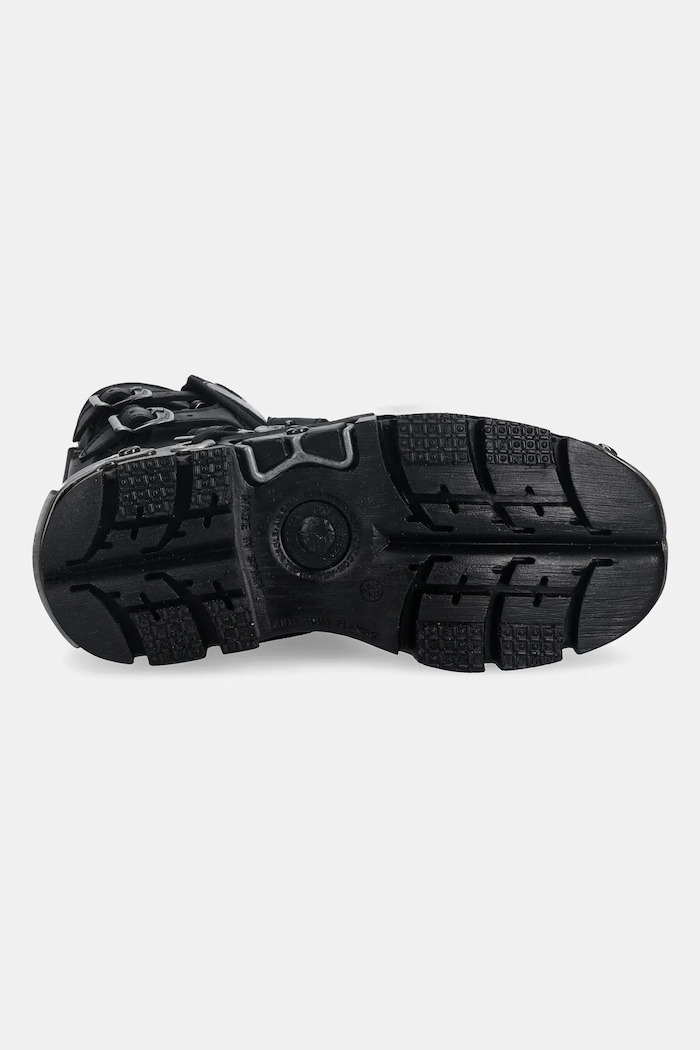 Kožené členkové topánky New Rock M.107.S2 čierna