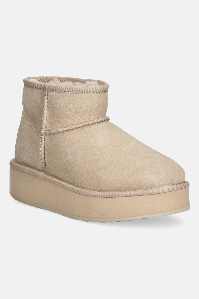 Emu Australia velúr hócipő Stinger Micro Flatform 2.0 velúr bőr bézs W13296.MACA