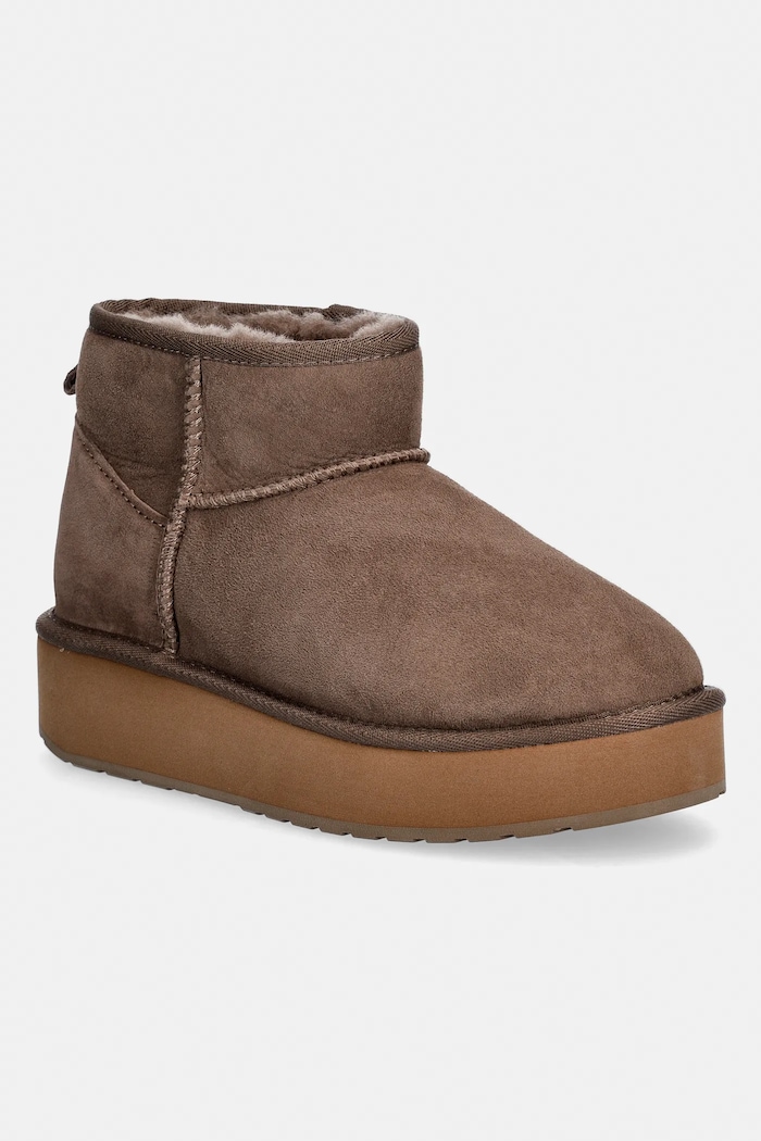 Emu Australia velúr hócipő Stinger Micro Flatform 2.0 velúr bőr barna W13296.MUSH