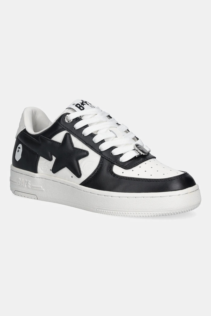 Шкіряні кросівки A Bathing Ape BAPE STA #3 низька чорний 1L30291304