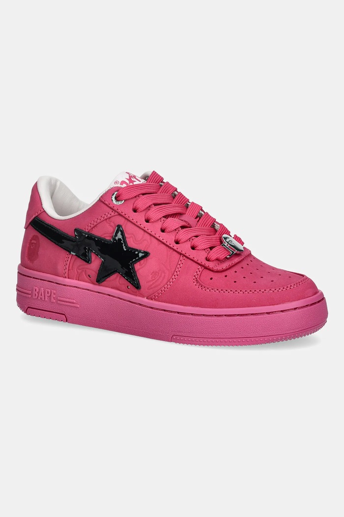 Кожаные кроссовки A Bathing Ape BAPE STA #4 низкая розовый 1L30291309