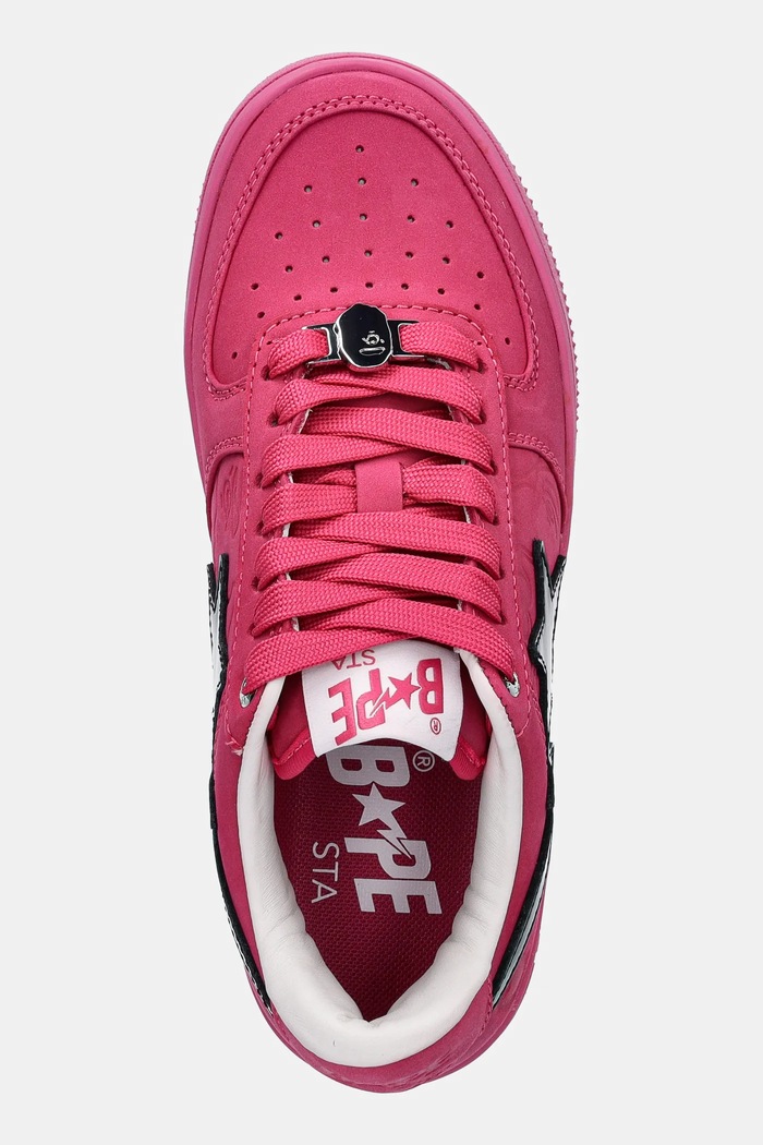 Кожаные кроссовки A Bathing Ape BAPE STA #4 розовый 1L30291309