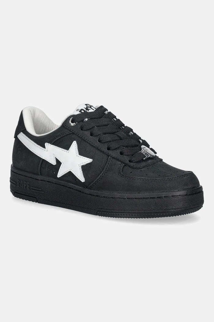 Шкіряні кросівки A Bathing Ape BAPE STA #4 низька чорний 1L30291309