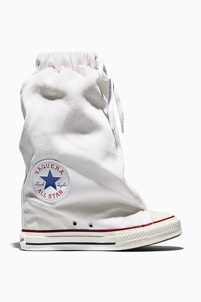 Converse trampki Converse x Vaquera Chuck Taylor All Star Wedge X-HI płaska biały A17686C